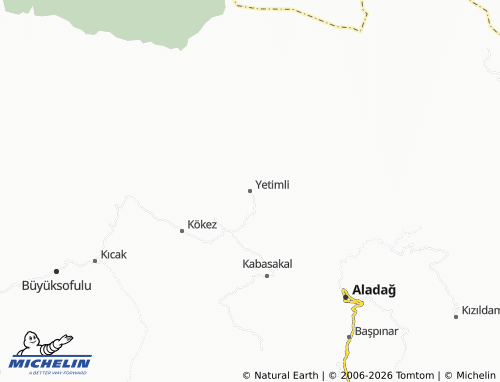 MICHELIN Yetimli map - ViaMichelin