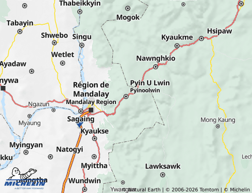 MICHELIN Pyin Oo Lwin District map - ViaMichelin