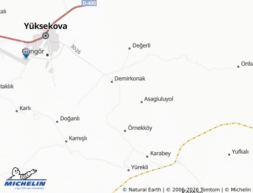 MICHELIN Çukurca map - ViaMichelin