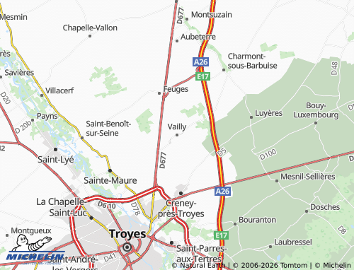 MICHELIN Vailly map - ViaMichelin
