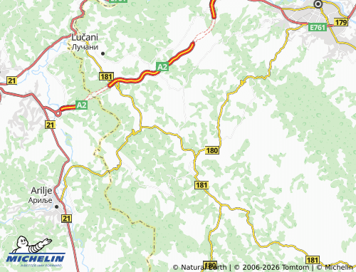 Kaart MICHELIN Turica - ViaMichelin