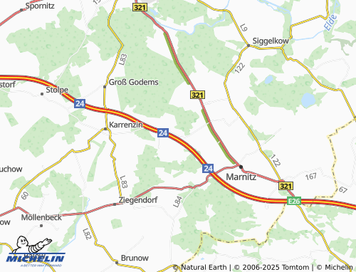 MICHELIN Poltnitz map - ViaMichelin