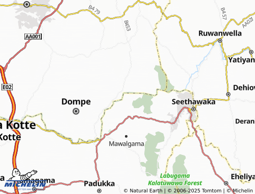 MICHELIN Kanampella West map - ViaMichelin