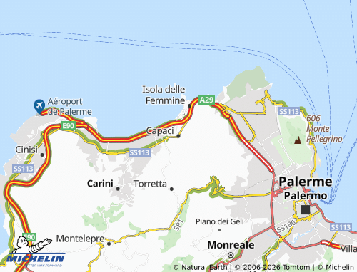 MICHELIN Capaci map - ViaMichelin