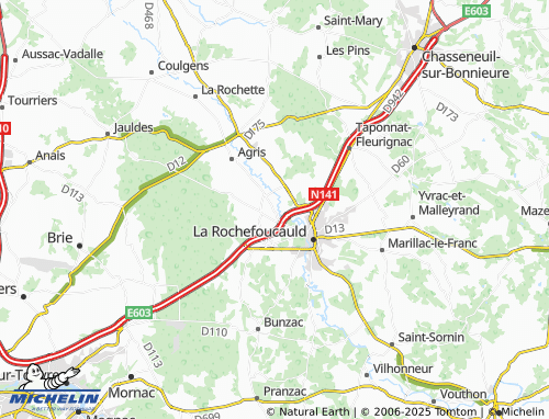 MICHELIN Rivières map - ViaMichelin