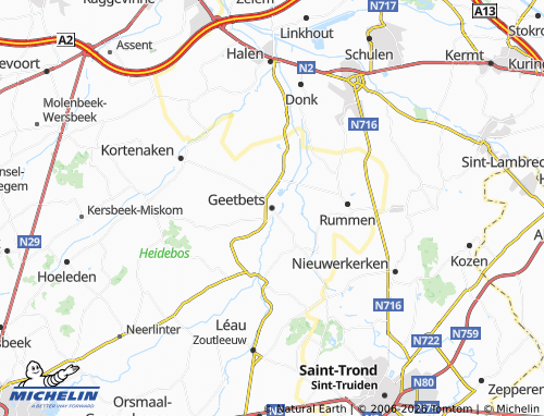 Mappa MICHELIN Geetbets - ViaMichelin