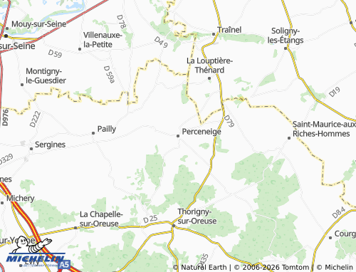 MICHELIN Perceneige map - ViaMichelin
