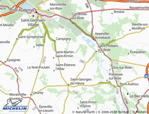 MICHELIN Saint-Christophe-sur-Condé map - ViaMichelin
