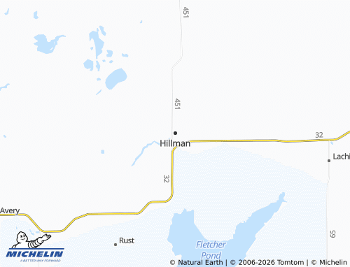 Kaart MICHELIN Hillman - ViaMichelin