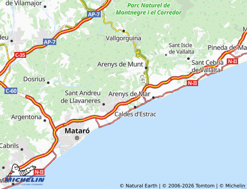MICHELIN Sant Vicenç de Montalt map - ViaMichelin