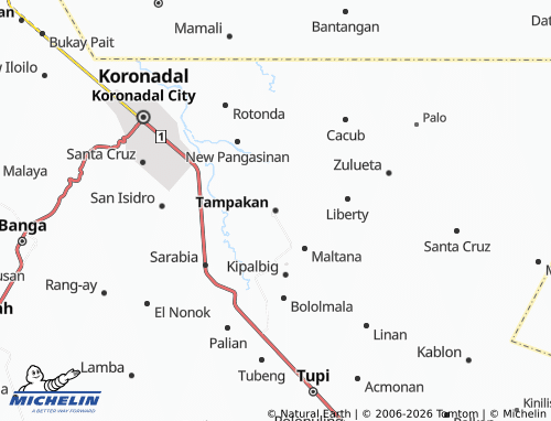 MICHELIN Tampakan map - ViaMichelin