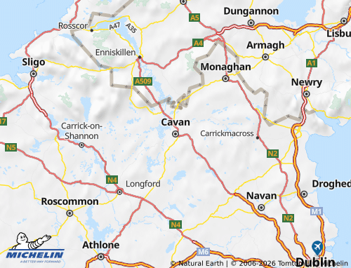 MICHELIN-Landkarte Cavan - ViaMichelin
