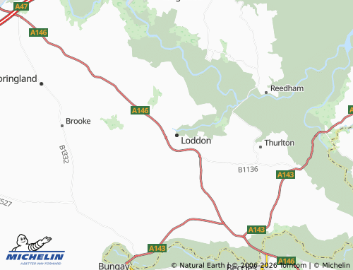 Carte MICHELIN Loddon - ViaMichelin