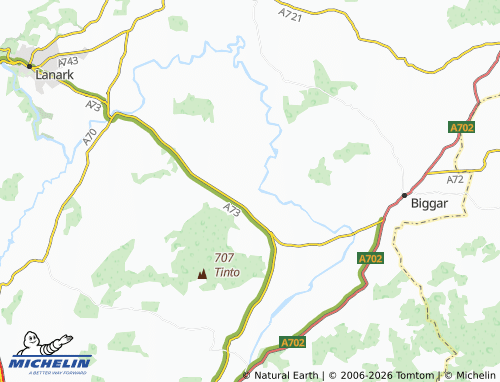 MICHELIN Thankerton map - ViaMichelin