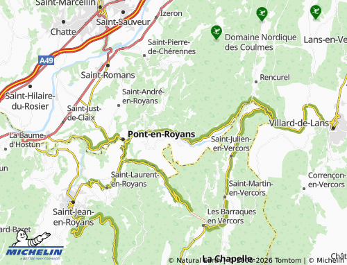 Carte MICHELIN Choranche - ViaMichelin