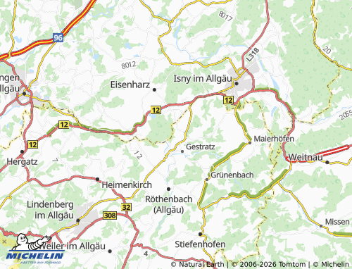 MICHELIN Hochglend map - ViaMichelin
