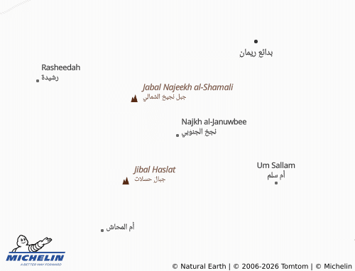 MICHELIN-Landkarte Najkh al-Januwbee - ViaMichelin