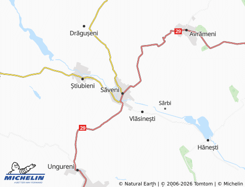 MICHELIN Săveni map - ViaMichelin