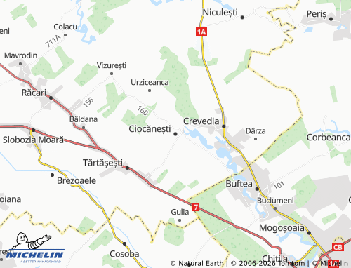 Mappa MICHELIN Ciocănești - ViaMichelin