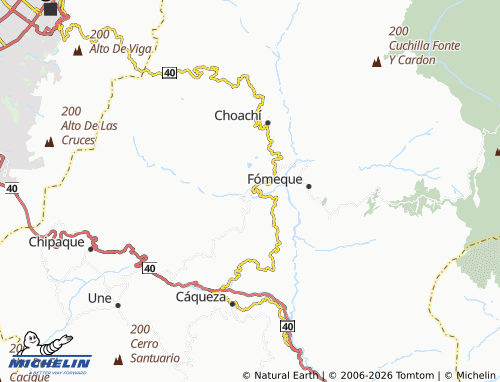 MICHELIN Ubaque map - ViaMichelin