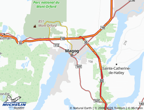 MICHELIN Magog map - ViaMichelin