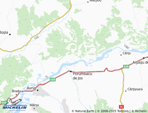 MICHELIN Glâmboaca map - ViaMichelin