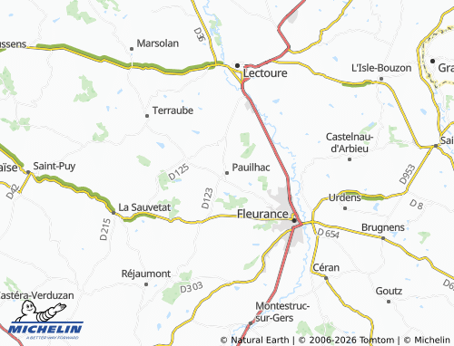 MICHELIN Pauilhac map - ViaMichelin