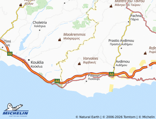 MICHELIN Alektora map - ViaMichelin