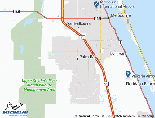 Mapa MICHELIN Palm Bay - ViaMichelin