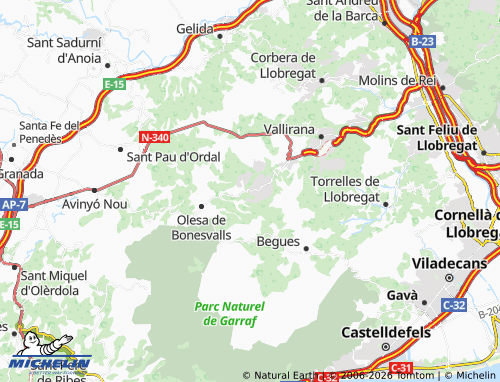 MICHELIN-Landkarte Ca n'Olivella - ViaMichelin