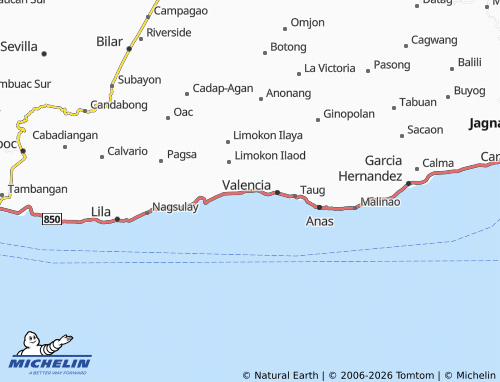 MICHELIN Canduao Occidental map - ViaMichelin