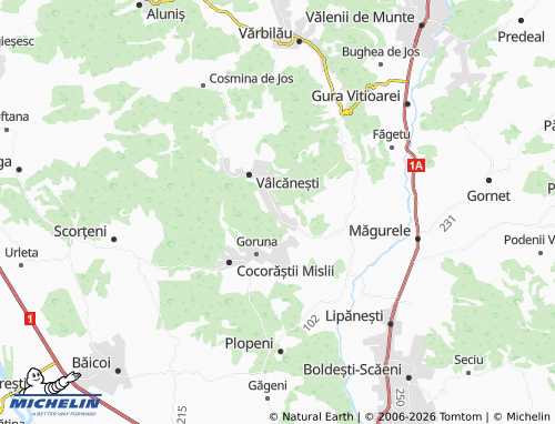 Mappa MICHELIN Cârjari - ViaMichelin