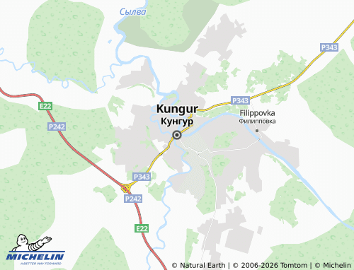 MICHELIN-Landkarte Kungur - ViaMichelin