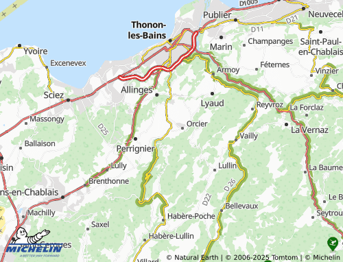 MICHELIN Maugny map - ViaMichelin
