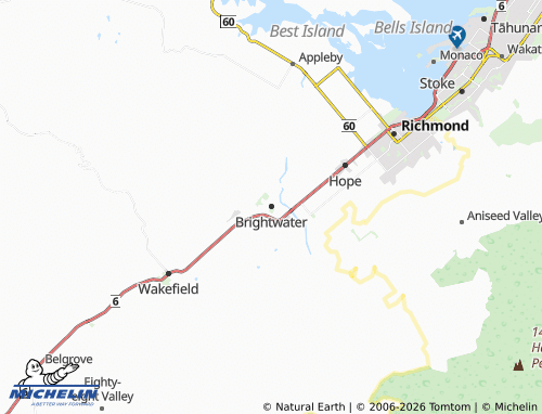 Mapa MICHELIN Brightwater - ViaMichelin