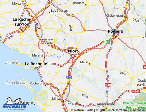 Mappa MICHELIN Deux-Sèvres - ViaMichelin