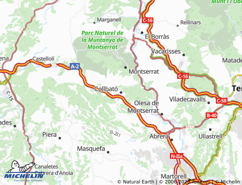 Carte MICHELIN Collbató - ViaMichelin