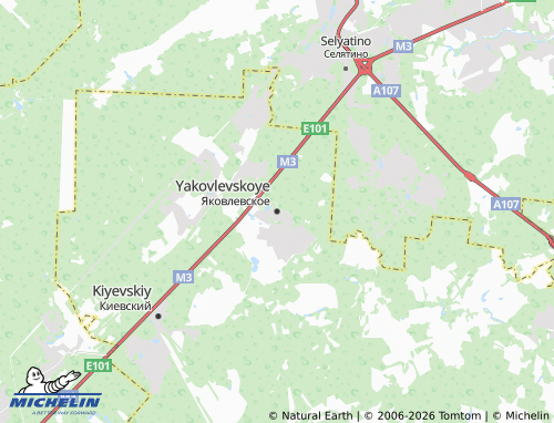 Carte MICHELIN Yakovlevskoye - ViaMichelin