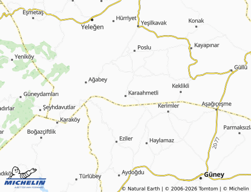 MICHELIN Karaahmetli map - ViaMichelin