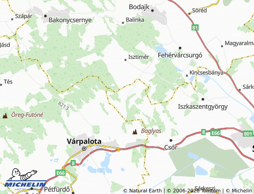 Mappa MICHELIN Bakonykúti - ViaMichelin
