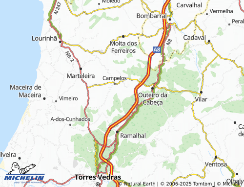 MICHELIN Casal do Charqueirão map - ViaMichelin