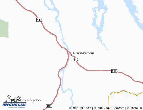 MICHELIN Grand-Remous map - ViaMichelin
