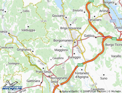 Kaart MICHELIN Maggiora - ViaMichelin