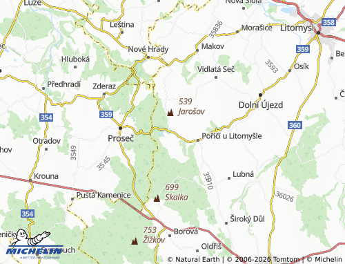MICHELIN Budislav map - ViaMichelin