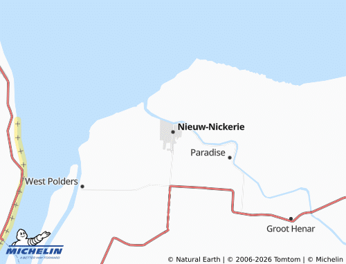 Mapa MICHELIN Nieuw Nickerie - ViaMichelin
