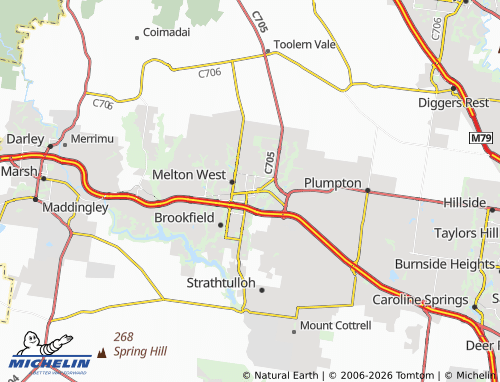 Kaart MICHELIN Melton - ViaMichelin