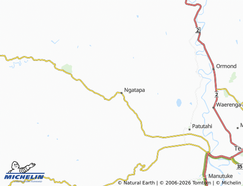Mapa MICHELIN Ngatapa - ViaMichelin