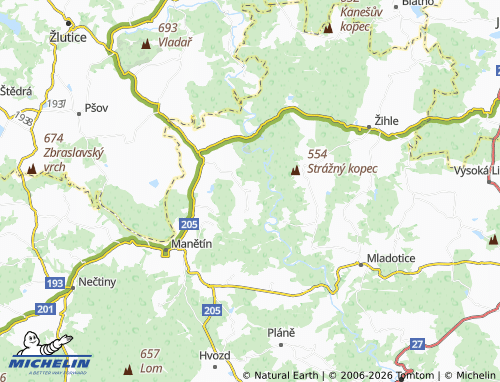 Carte MICHELIN Kotaneč - ViaMichelin