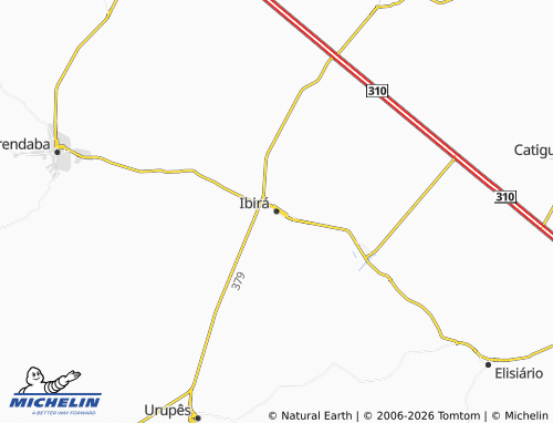 MICHELIN Ibirá map - ViaMichelin
