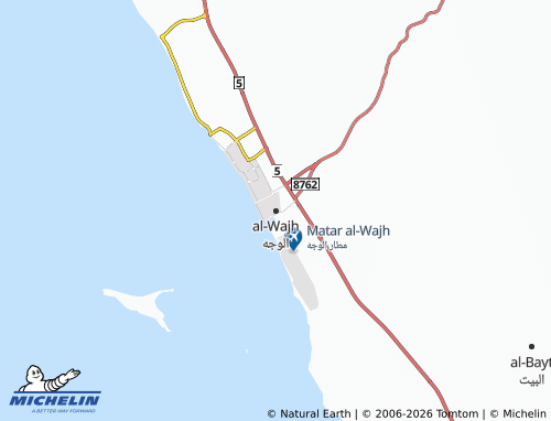 Kaart MICHELIN al-Wajh - ViaMichelin